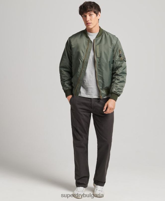 Superdry облекло N00H4656 зелено мъже винтидж яке ma1 бомбър