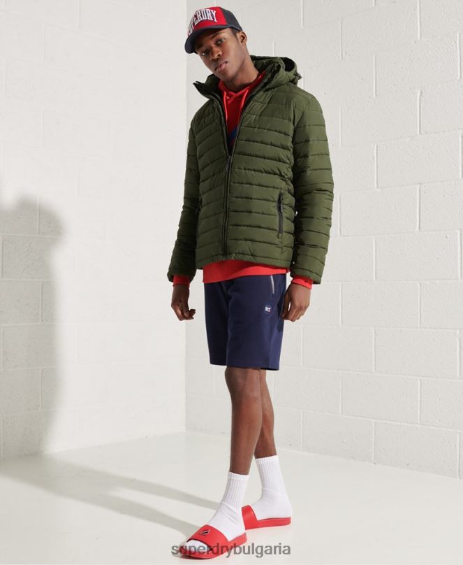 Superdry облекло N00H4657 каки мъже яке fuji с качулка