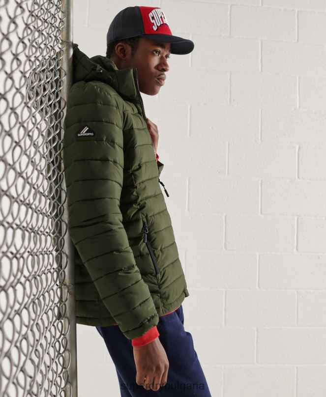 Superdry облекло N00H4657 каки мъже яке fuji с качулка