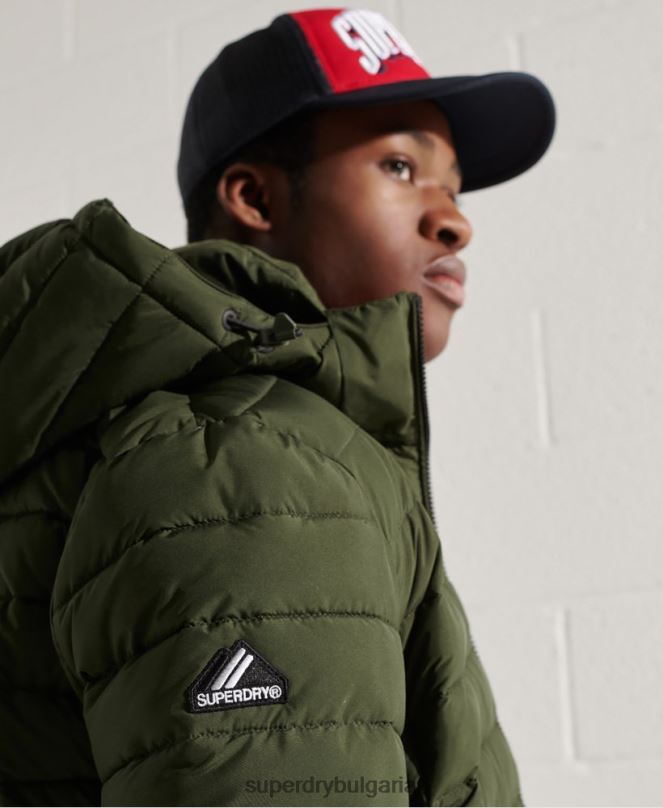 Superdry облекло N00H4657 каки мъже яке fuji с качулка