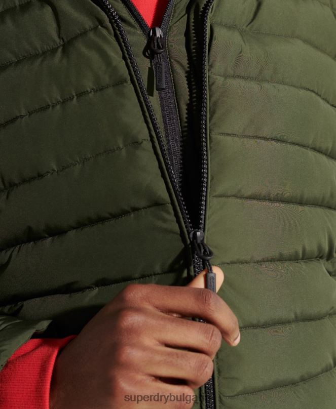 Superdry облекло N00H4657 каки мъже яке fuji с качулка