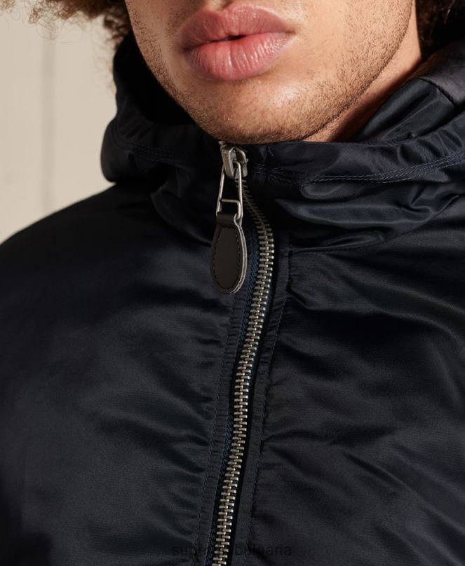 Superdry облекло N00H4658 военноморски флот мъже бомбър яке ma1 с качулка