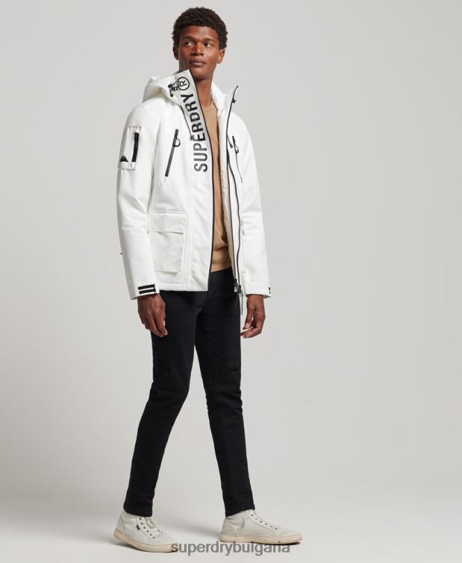 Superdry облекло N00H4659 бяло мъже ultimate sd яке с ветровка