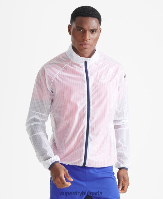 Superdry облекло N00H4661 бяло мъже работи мембранно яке