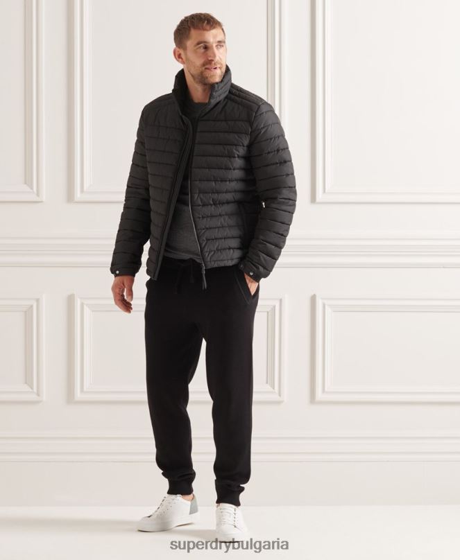 Superdry облекло N00H4663 черен мъже студия без качулка fuji яке