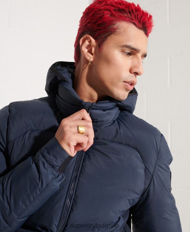 Superdry облекло N00H4665 военноморски флот мъже експедиционно пухено яке sd-ветровка