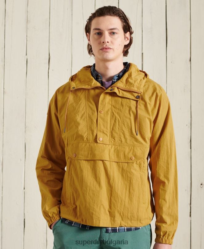 Superdry облекло N00H4667 жълто мъже планинско ежедневно яке