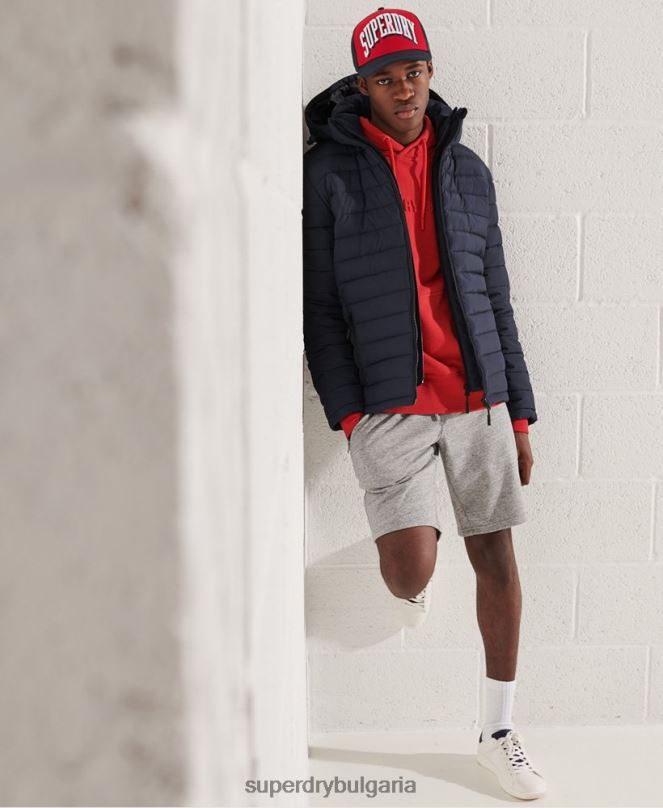 Superdry облекло N00H4668 военноморски флот мъже яке fuji с качулка