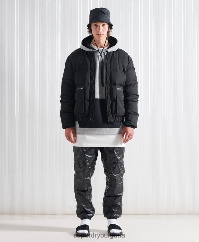 Superdry облекло N00H4670 черен мъже ограничено издание sdx 2 в 1 пухено яке