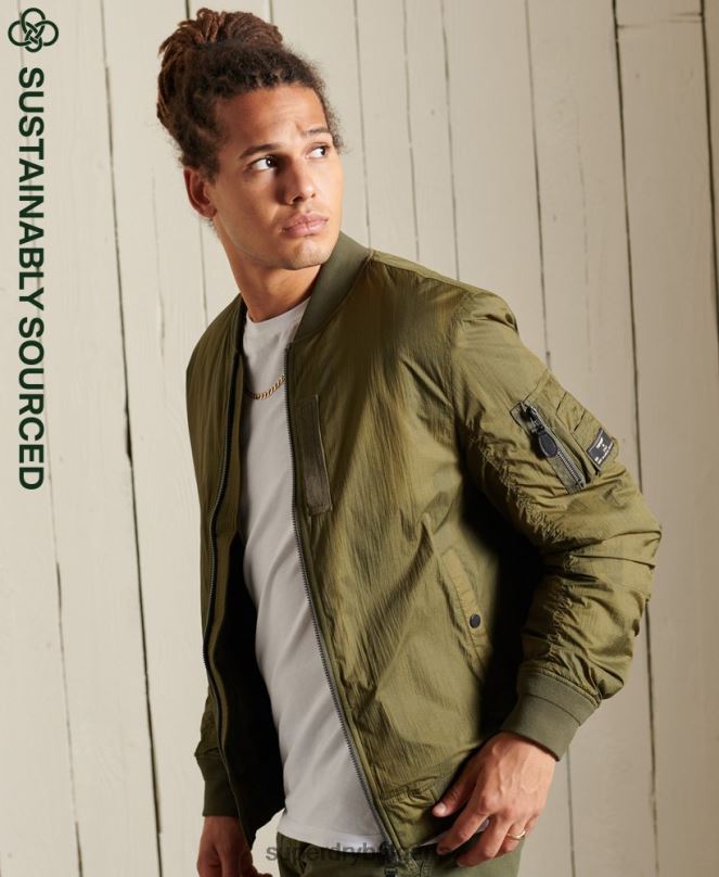 Superdry облекло N00H4674 зелено мъже военно яке ma1 бомбър