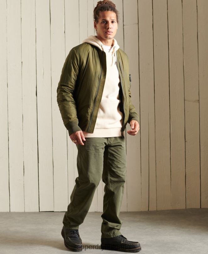 Superdry облекло N00H4674 зелено мъже военно яке ma1 бомбър