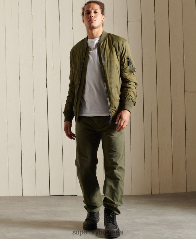 Superdry облекло N00H4674 зелено мъже военно яке ma1 бомбър