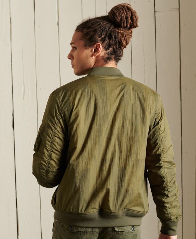 Superdry облекло N00H4674 зелено мъже военно яке ma1 бомбър