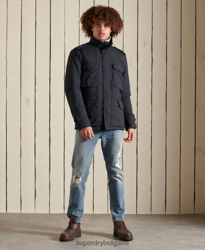 Superdry облекло N00H4675 син мъже военно яке м-65
