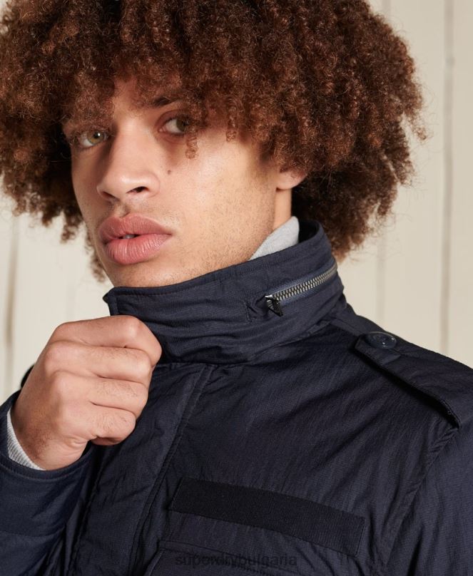 Superdry облекло N00H4675 син мъже военно яке м-65