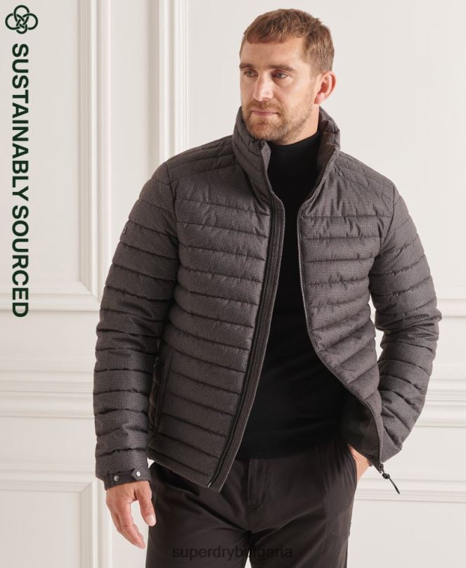 Superdry облекло N00H4679 сиво мъже студия без качулка fuji яке