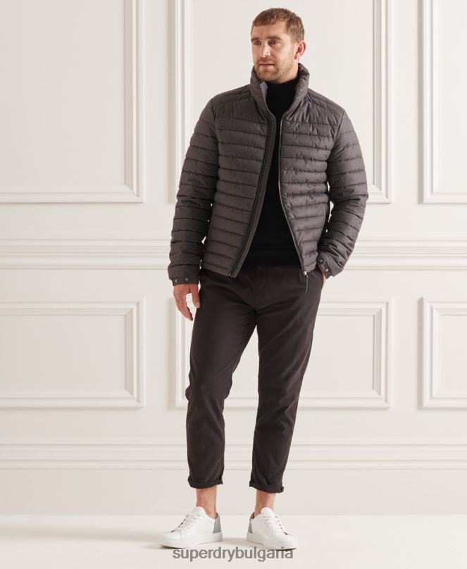 Superdry облекло N00H4679 сиво мъже студия без качулка fuji яке
