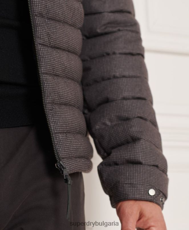 Superdry облекло N00H4679 сиво мъже студия без качулка fuji яке