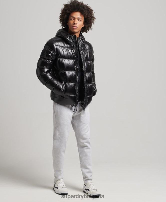Superdry облекло N00H4682 черен мъже xpd спортно луксозно пухено яке