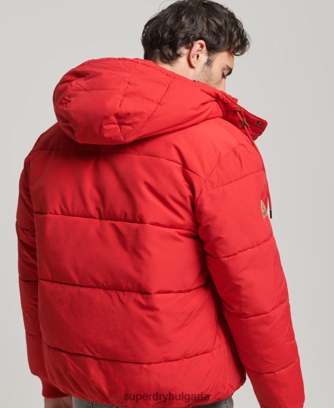 Superdry облекло N00H4685 червен мъже планинско пухено яке