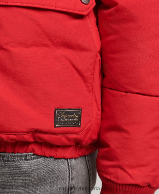 Superdry облекло N00H4685 червен мъже планинско пухено яке