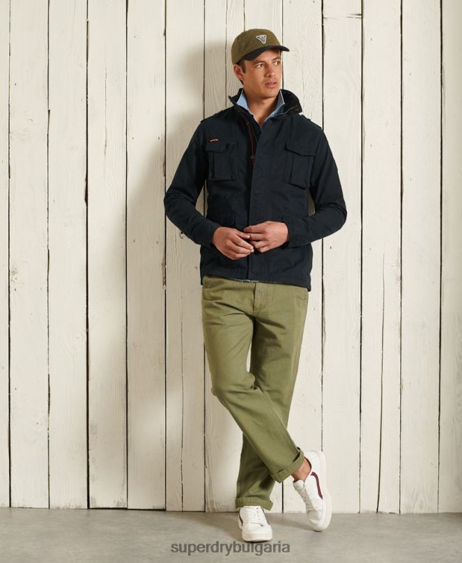 Superdry облекло N00H4686 военноморски флот мъже класическо яке за новобранец