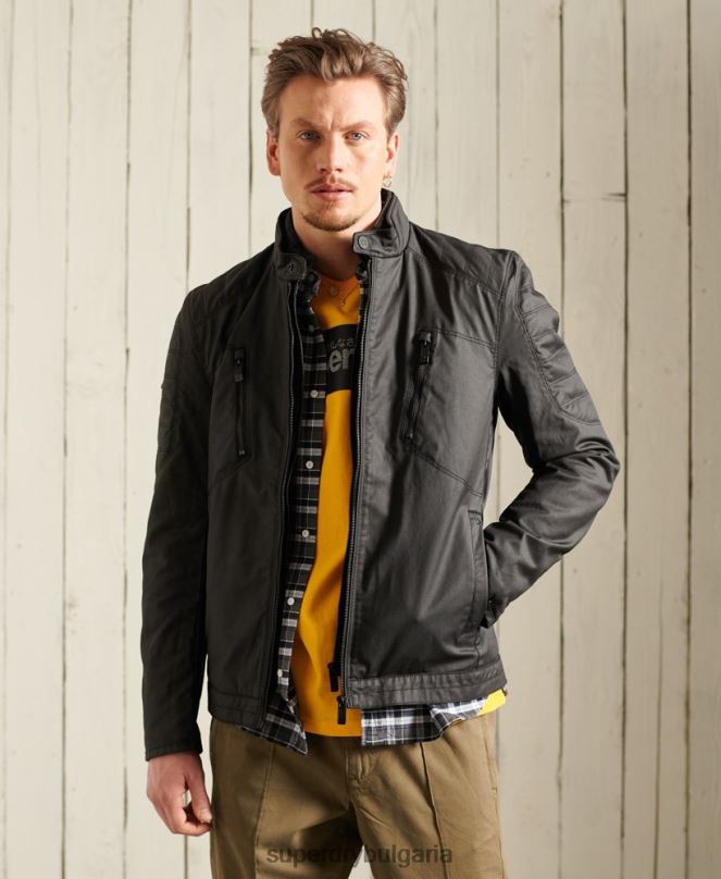 Superdry облекло N00H4688 черен мъже карбоново моторно яке