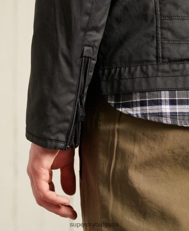 Superdry облекло N00H4688 черен мъже карбоново моторно яке