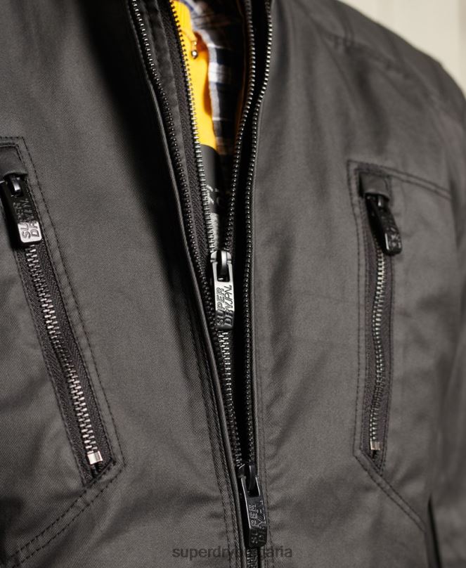 Superdry облекло N00H4688 черен мъже карбоново моторно яке