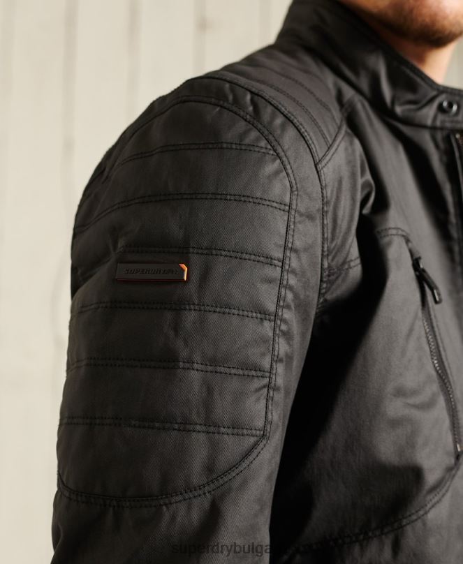 Superdry облекло N00H4688 черен мъже карбоново моторно яке
