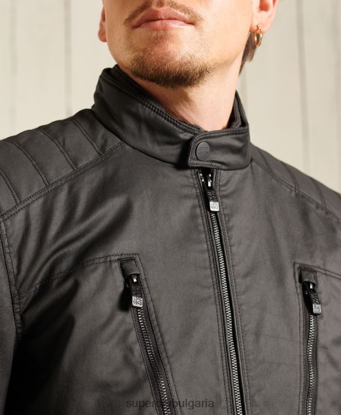 Superdry облекло N00H4688 черен мъже карбоново моторно яке