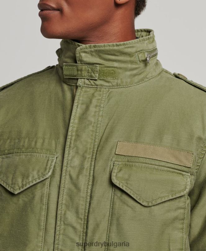 Superdry облекло N00H4689 каки мъже Военно яке m65 field borg с подплата