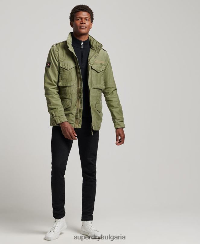 Superdry облекло N00H4689 каки мъже Военно яке m65 field borg с подплата