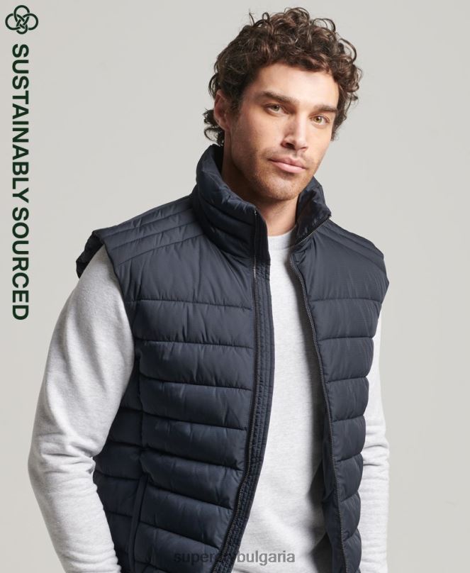 Superdry облекло N00H4690 военноморски флот мъже студио fuji gilet