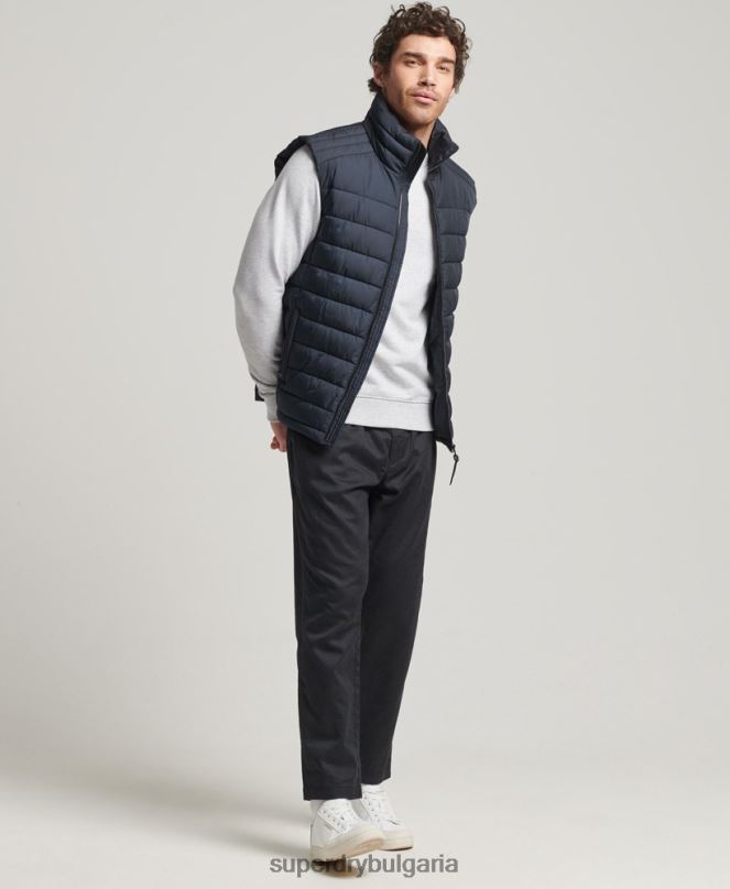 Superdry облекло N00H4690 военноморски флот мъже студио fuji gilet