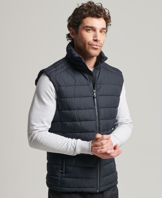 Superdry облекло N00H4690 военноморски флот мъже студио fuji gilet