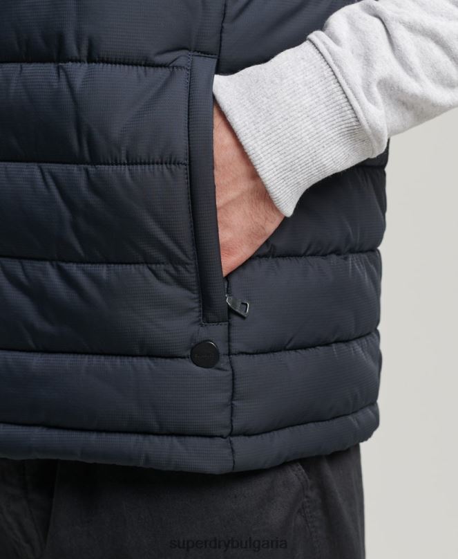 Superdry облекло N00H4690 военноморски флот мъже студио fuji gilet