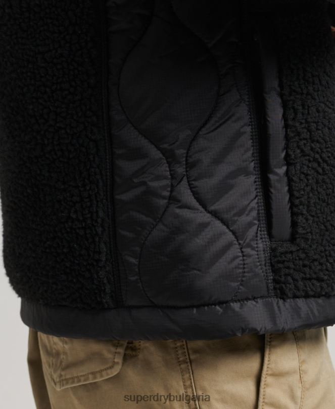 Superdry облекло N00H4692 тъмно сив мъже шерпа яке с цип