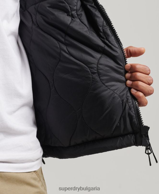 Superdry облекло N00H4692 тъмно сив мъже шерпа яке с цип