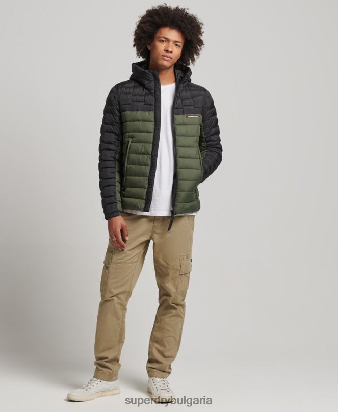 Superdry облекло N00H4694 каки мъже Експедиционно радарно ватирано микс яке fuji
