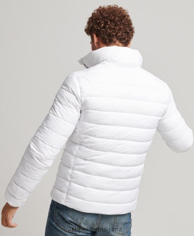 Superdry облекло N00H4695 бяло мъже яке с класическо лого