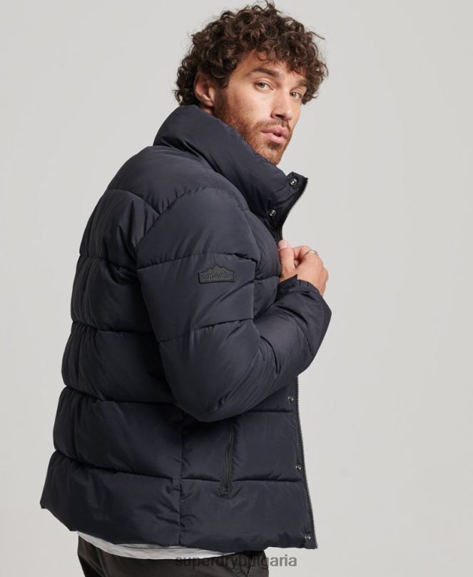 Superdry облекло N00H4697 тъмно сив мъже ретро пухено яке