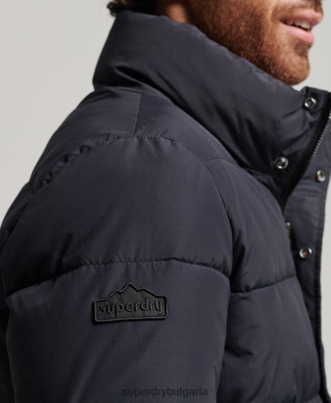 Superdry облекло N00H4697 тъмно сив мъже ретро пухено яке