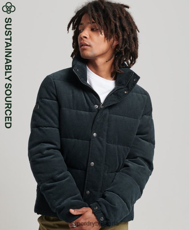 Superdry облекло N00H4698 военноморски флот мъже винтидж ретро пухено яке