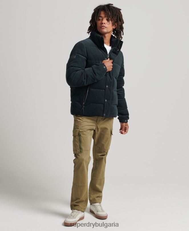 Superdry облекло N00H4698 военноморски флот мъже винтидж ретро пухено яке