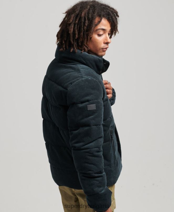 Superdry облекло N00H4698 военноморски флот мъже винтидж ретро пухено яке