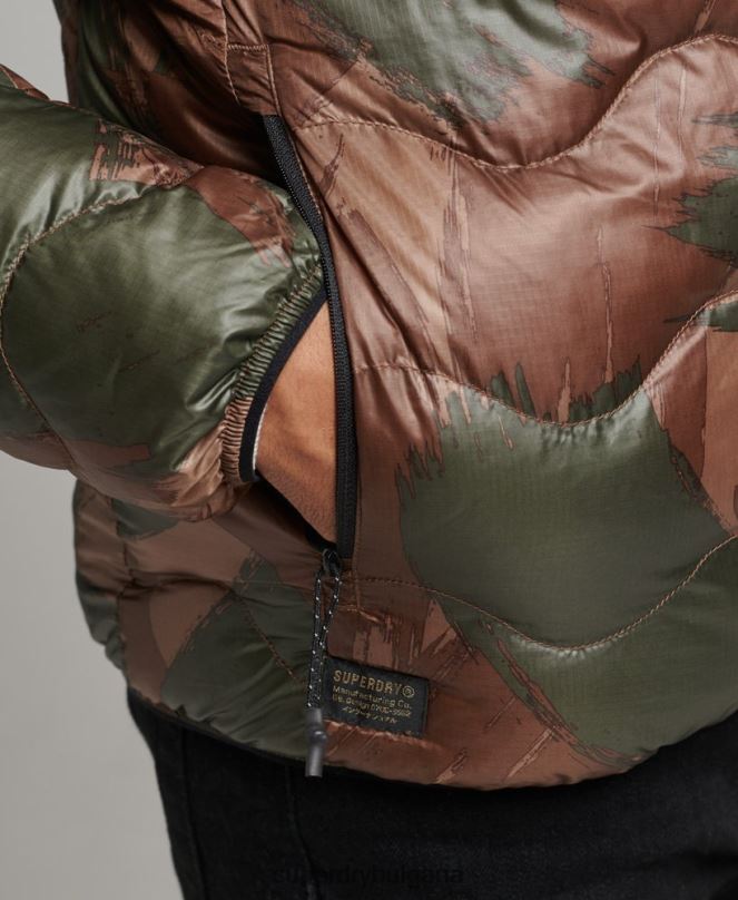 Superdry облекло N00H4700 зелено мъже среднослойно яке с качулка