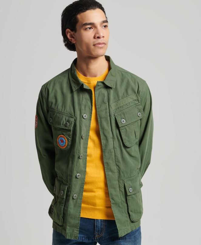 Superdry облекло N00H4702 зелено мъже тропическо бойно яке