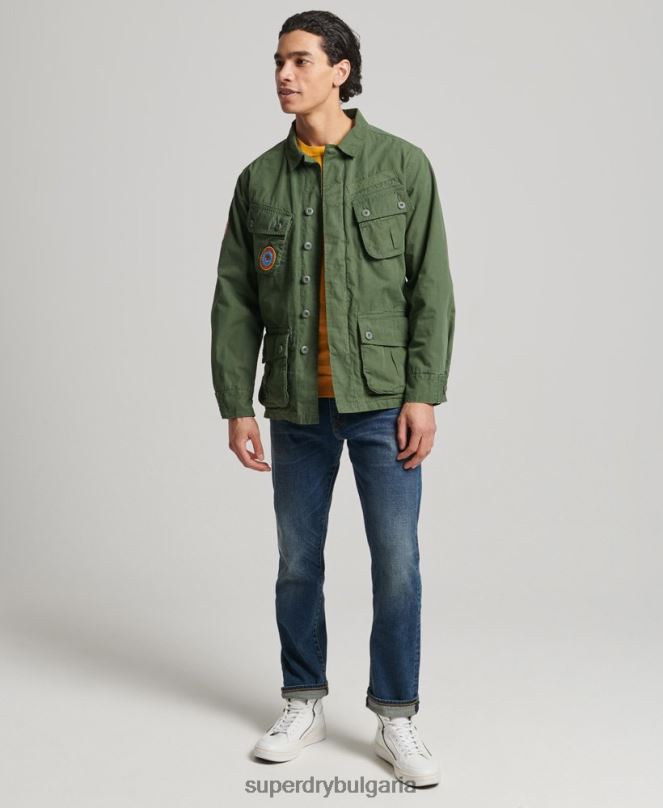 Superdry облекло N00H4702 зелено мъже тропическо бойно яке