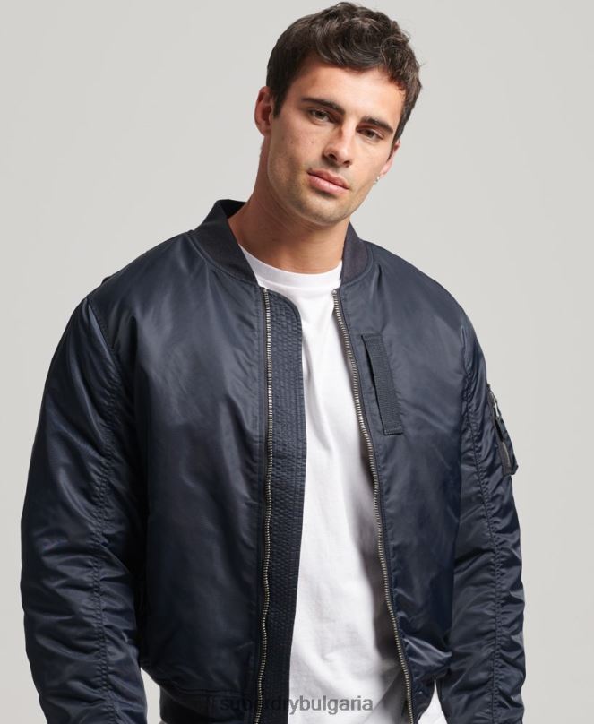 Superdry облекло N00H4703 военноморски флот мъже винтидж яке ma1 бомбър